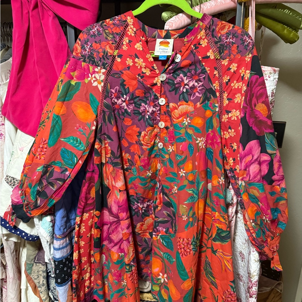 Farm Rio mini shirt dress